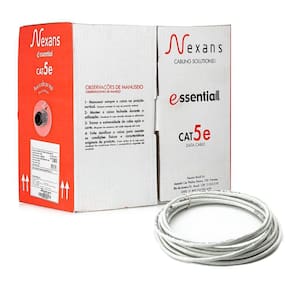 Cabo De Rede Nexans Cat5E Branco - 1 Metro