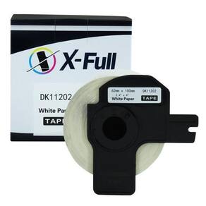 Etiqueta De Papel Térmico Compatível Dk11201 Branca Preta
