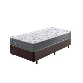 Cama Box Solteiro Reforçado 88x188x38cm e Colchão Adapto Molas Ensacadas Marrom