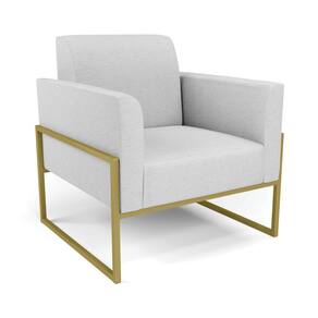 Poltrona Base Industrial Alta Dourado Marisa Linho D03 - D`Rossi