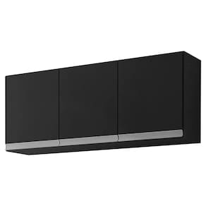 Armário Aéreo 3 Portas 120cm Debora Preto - Pallazio