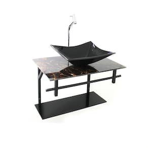 Gabinete Vidro Banheiro 60Cm Retangular Ap Slim Marmore