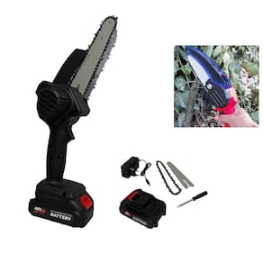 Mini Motosserra Eletrica 48V Bateria Recarregavel Sem Fio 6 Polegadas Corta Lenha Bambu Potente