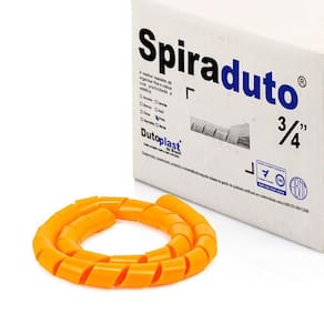 Organizador Fios E Cabos Spiraduto 3/4 Laranja - 2 Mt