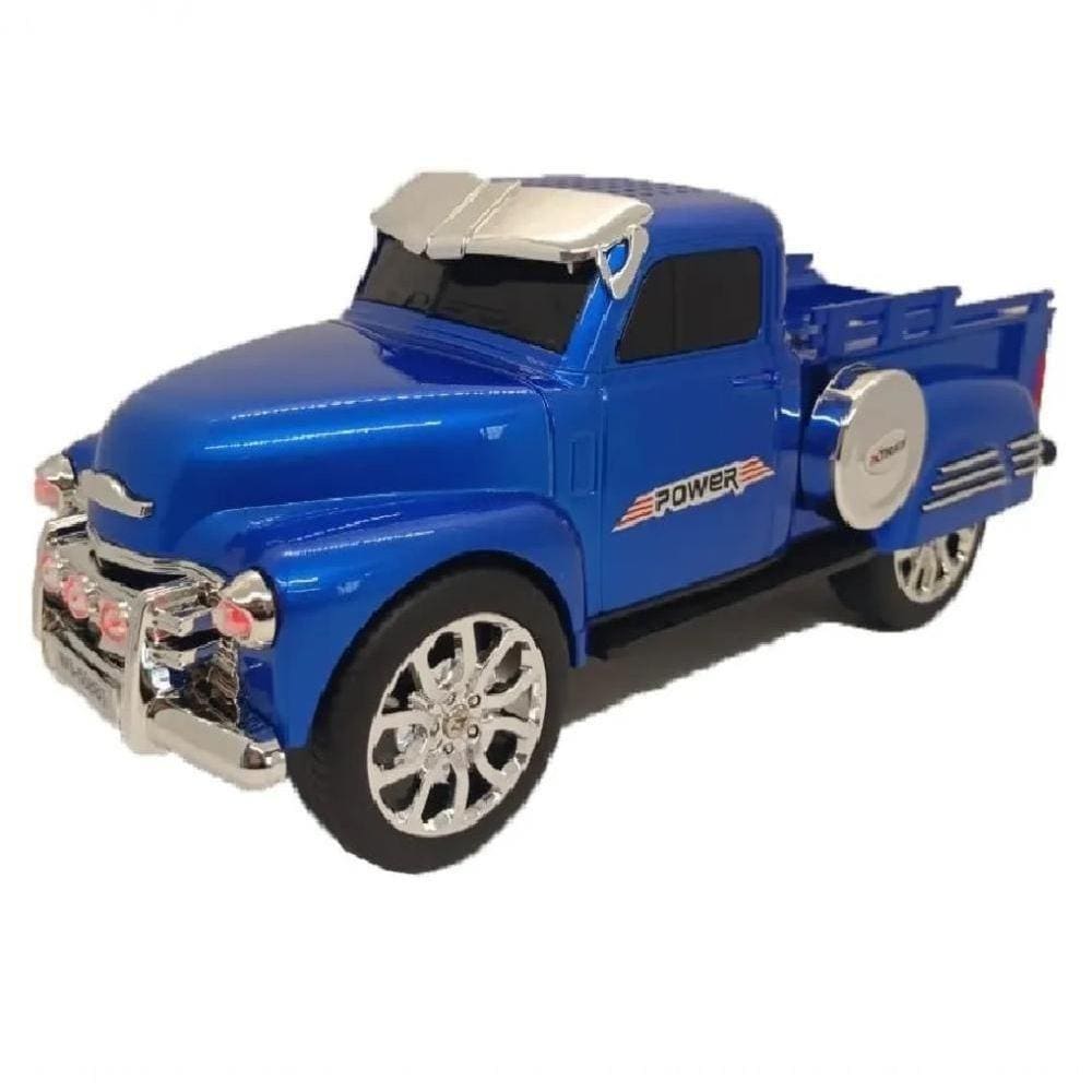 Caixa Som Portatil Caminhonete Camionete Bluetooth Fm Azul Ws-558b