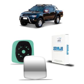 Lente Retrovisor Com Base Mitsubishi L200 Ld Esquerdo