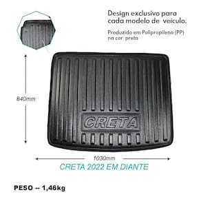Tapete Bandeja Porta Malas New Creta 2022 Em Diante Preto