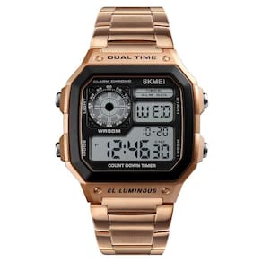 Relógio SKMEI Square Waterproof Stainless Steel em aço inoxidável para homens