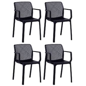 Kit com 4 Cadeiras Sardenha resistente a umidade e mudanças de temperatura Fratini