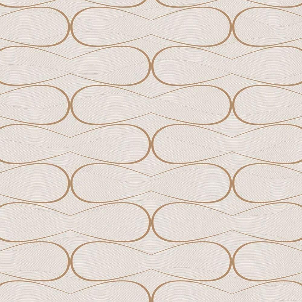 Papel De Parede Geométrico Branco Ess1029 - 10m X 0.53m