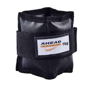 Par de Caneleiras de Peso (Tornozeleiras) Pretas - 1 Kg