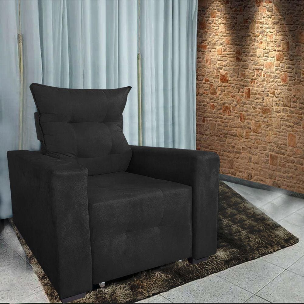 Poltrona Amamentação E Decoração Helena Preto - BL Decor