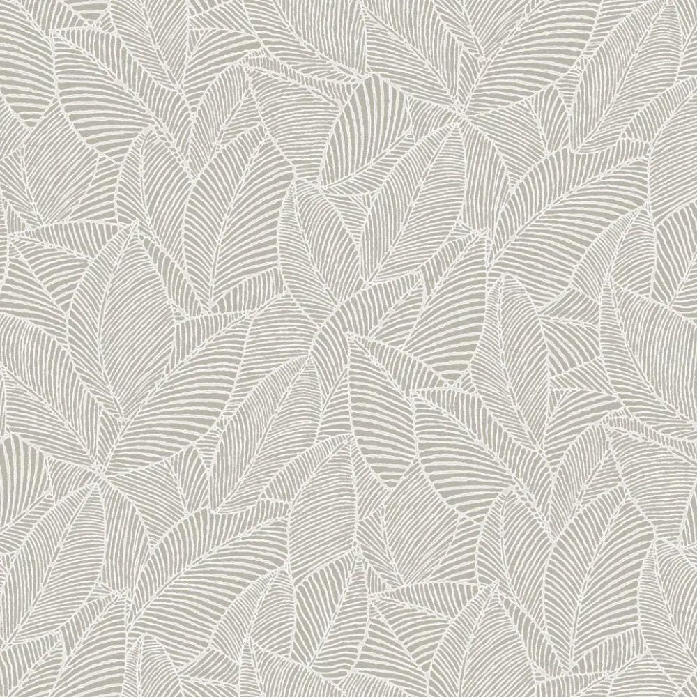 Papel Parede Essencial Folhagem Branco