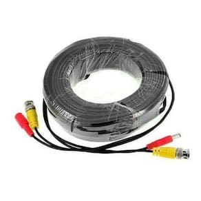 Cabo Coaxial 20m p/ Câmera de CCTV com Conectores P4 e BNC