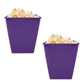 Kit 2 Pipoqueira Retrô Lilás 2,6L Plástico Premium