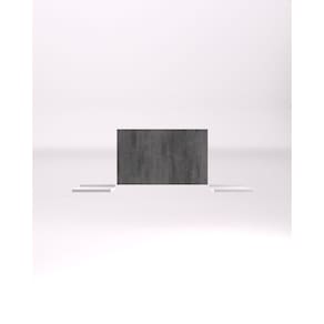 Cabeceira Estofada Com Bancada Cama Solteiro 90cm Cinza