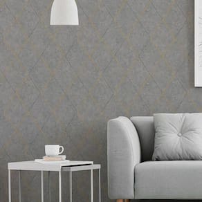 Papel De Parede Geométrico Cinza Santorini - 10m X 0.53m