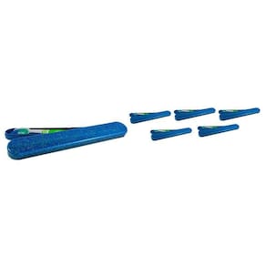 Kit 6 Porta Escova Dental Fibra Madeira Azul