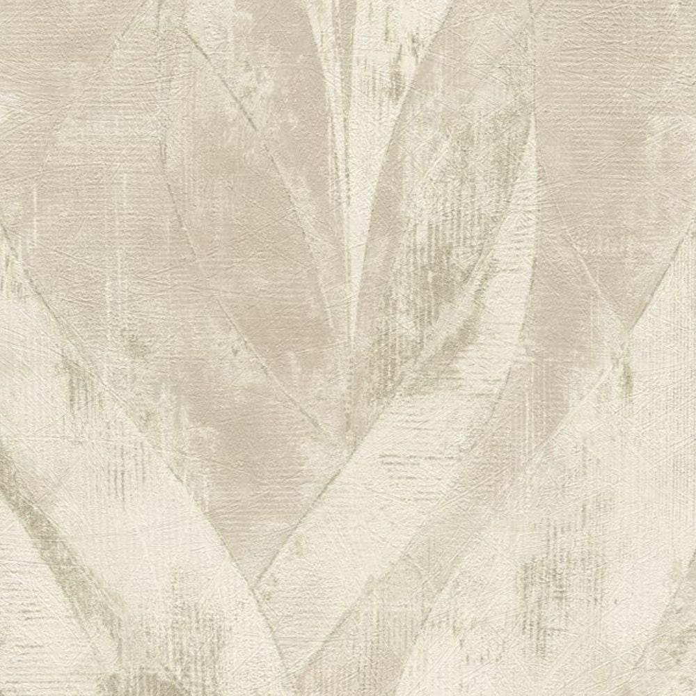 Papel De Parede Concrete Folhagem Branco - 10m X 0.53m