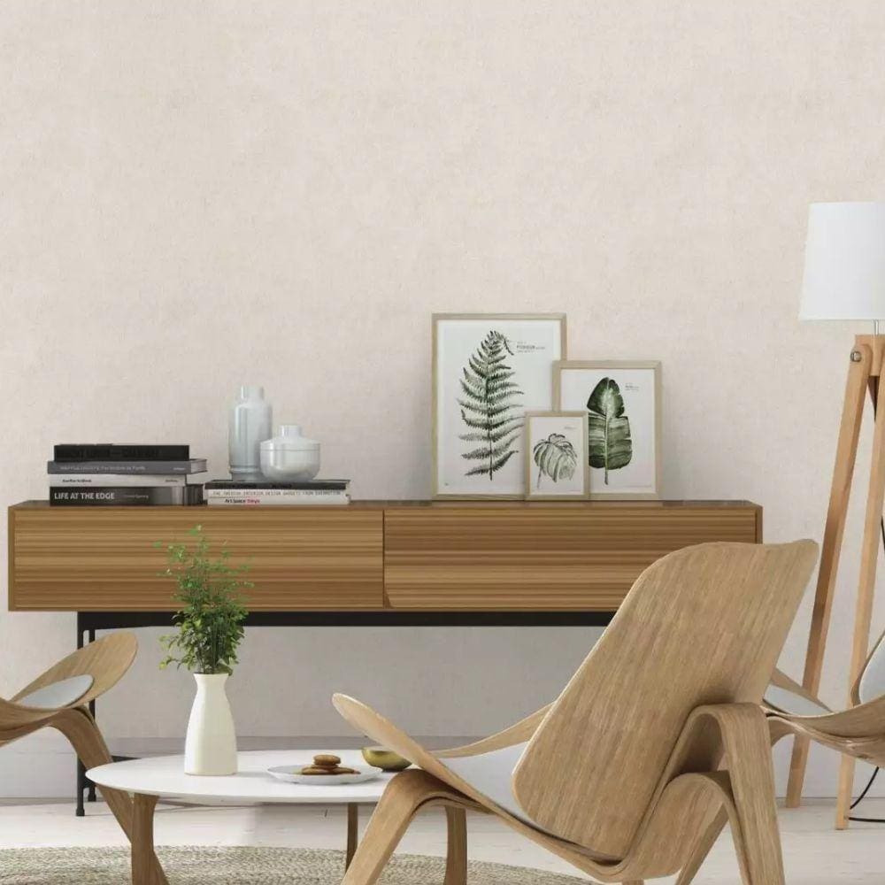 Papel de Parede African Queen III Couro Bege 10m x 0.53m