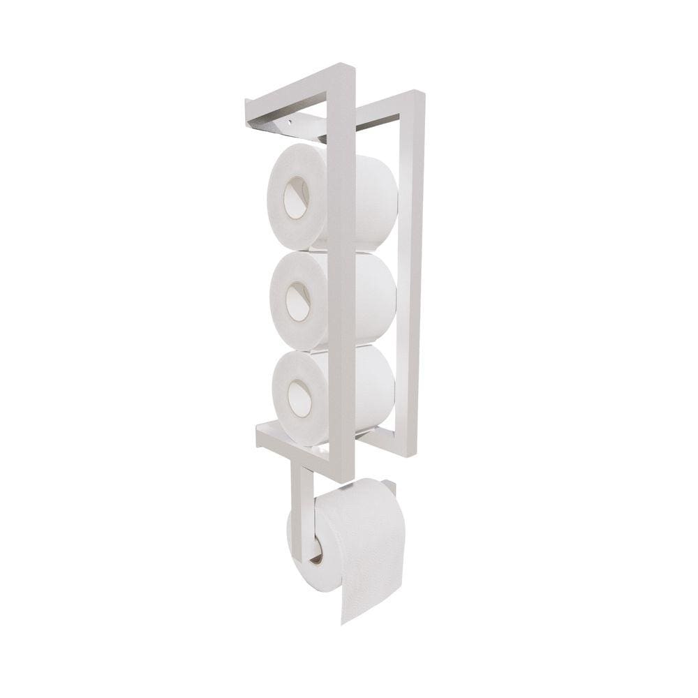 Suporte Porta Papel Higiênico Parede Papeleira Industrial Branco