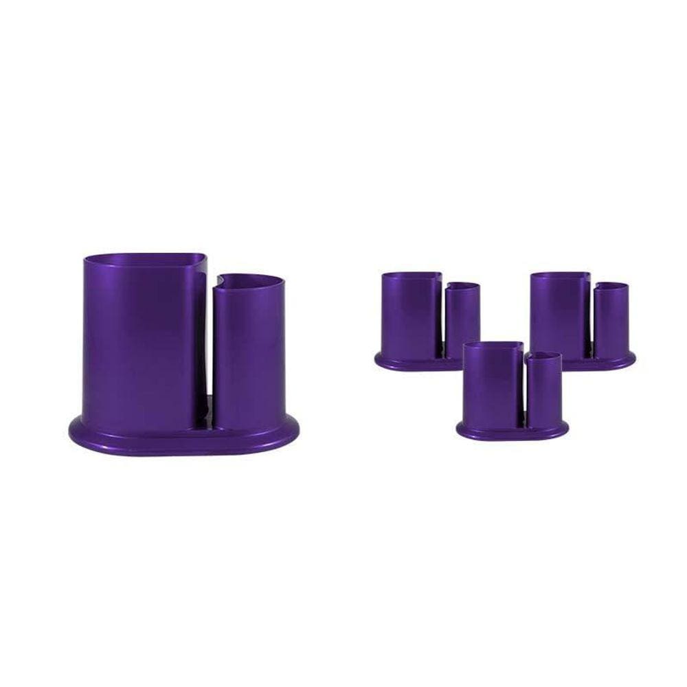 Kit 4 Porta Lápis Duo Lilás Plástico