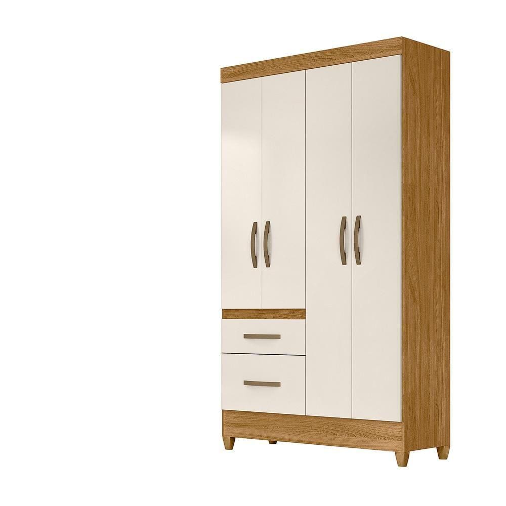 Guarda Roupa Solteiro 4 portas 2 gavetas Madri