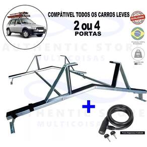 Rack Teto Porta Escada Universal Sandero Logan + 1 Trava Seg