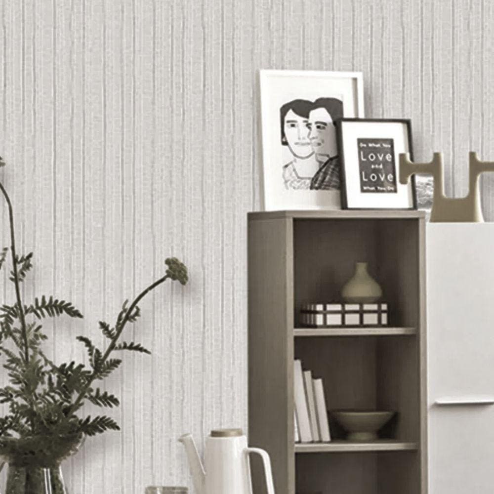 Papel De Parede Essencial Têxtil Cinza Ess1025