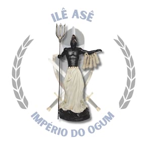 Imagem Resina Orixá Exú Africano Marfim 40Cm