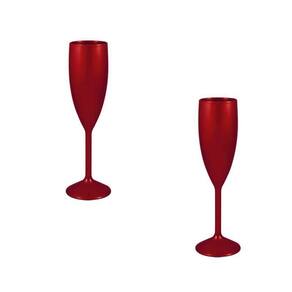 Kit 2 Taças Vip Vermelho 180Ml Plástico Premium