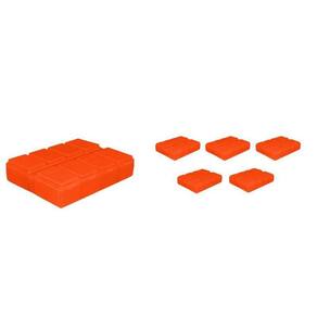 Kit 6 Porta Comprimido Laranja Neon Plástico