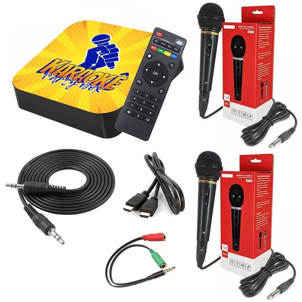 Karaoke Party Box +1000 músicas - 2 Microfones