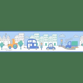 Faixa de Parede Treboli Cidade 5711 para Decoração