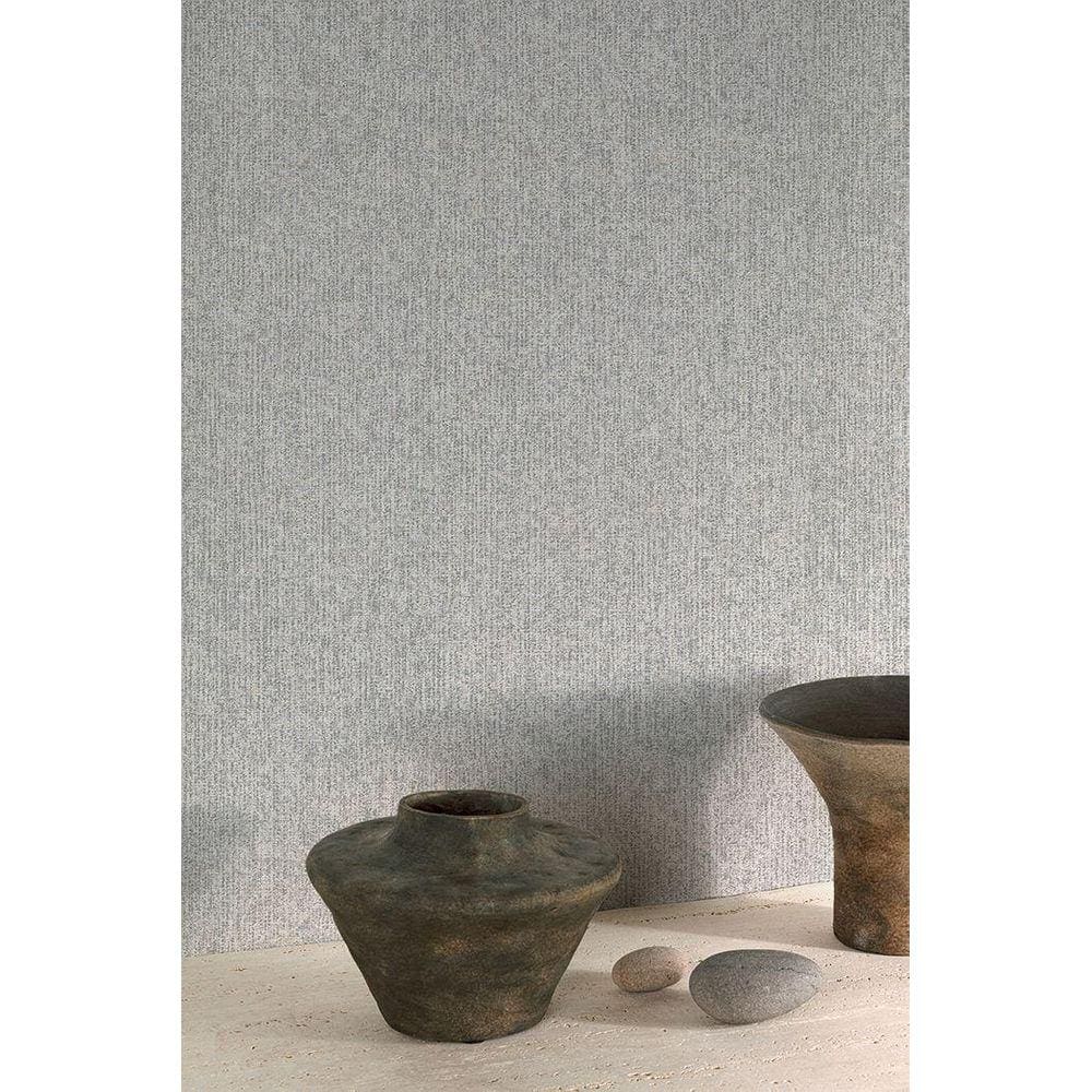 Papel de Parede Maison Cinza Têxtil - 10m x 0.53m