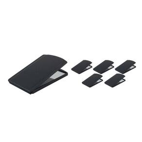 Kit 6 Espelhos De Bolsa Preto Plástico Premium Fg