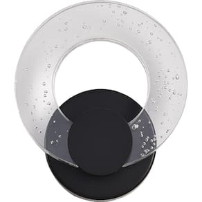 Arandela Cane Metal Preto E Vicristal Transp Ø15x24