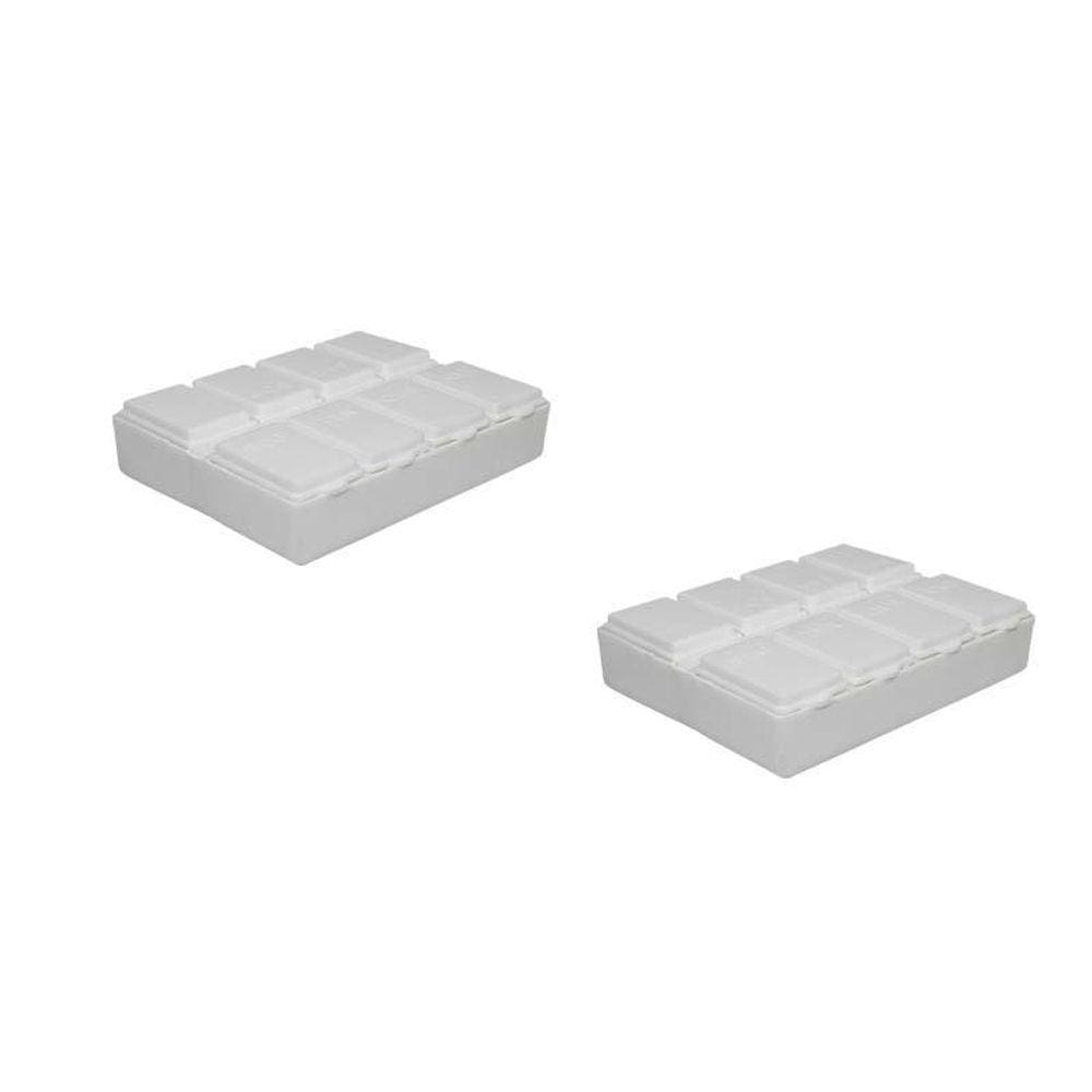 Kit 2 Porta Comprimido Branco Plástico