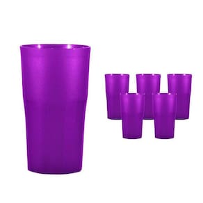 Kit 6 Copos Roma Lilás 360Ml Plástico Premium