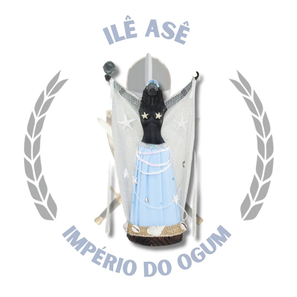 Imagem Resina Orixá Iemanjá Africano 40Cm