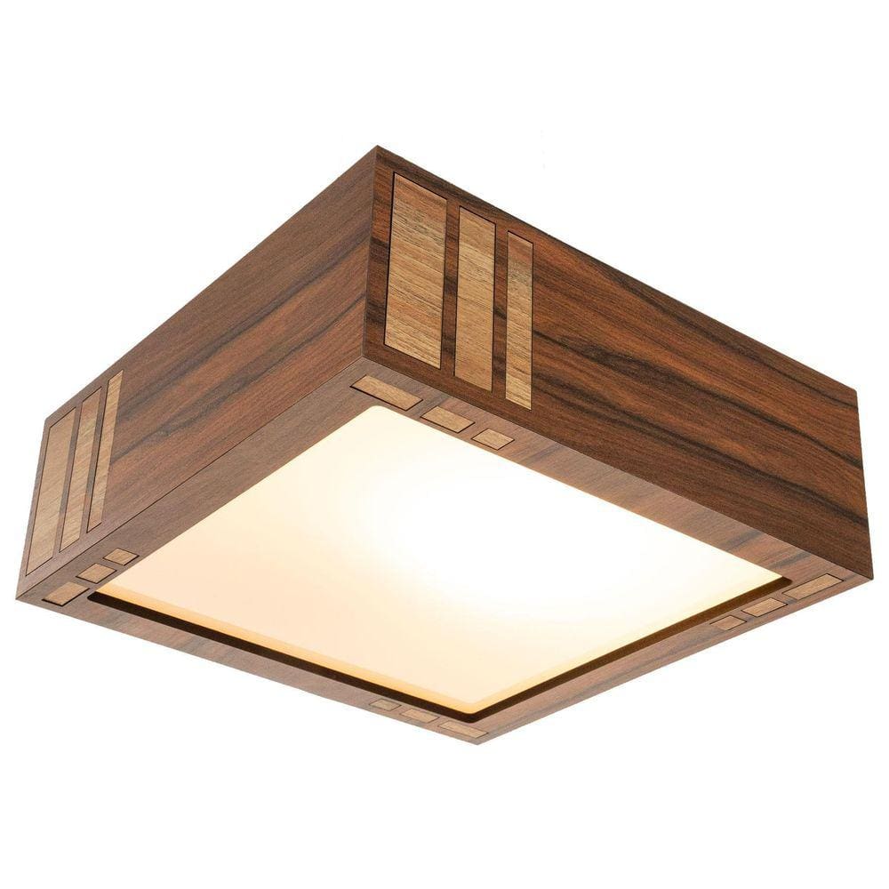 Lustre Decorativo Madeira Plafon Madeiro Nog 20Cm