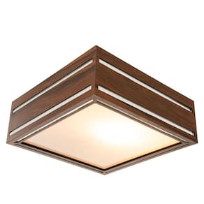 Lustre Decorativo Madeira Plafon Ilhota Mirror 30Cm