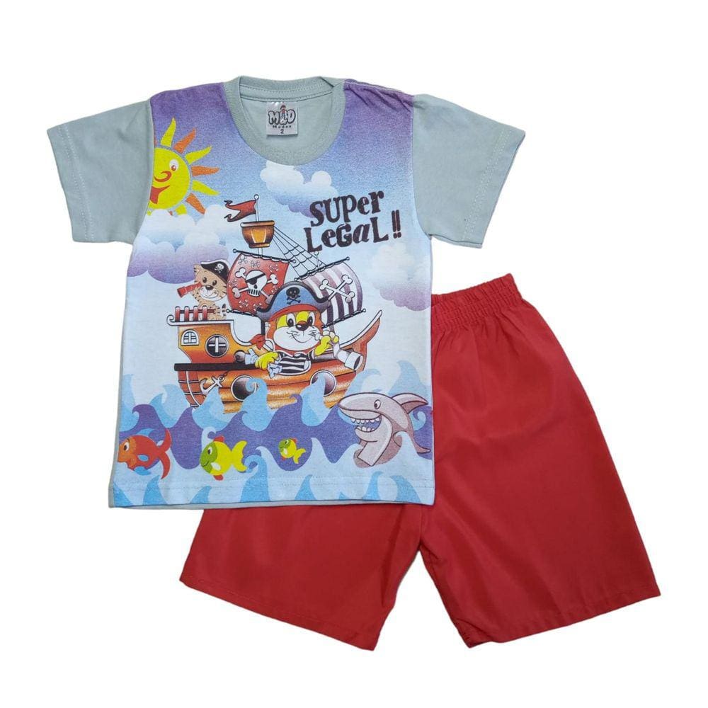 Conjunto Infantil Menino Cinza - M&D Modas