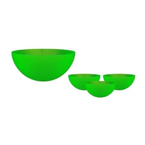 Kit 4 Mini Bowl Verde Neon 240Ml Plástico Premium