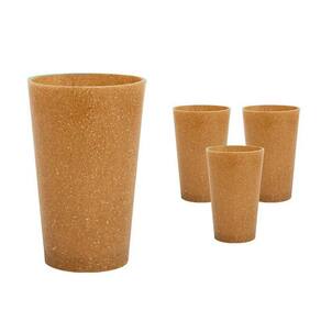 Kit 4 Copos Cancun Fibra Madeira Green 320Ml