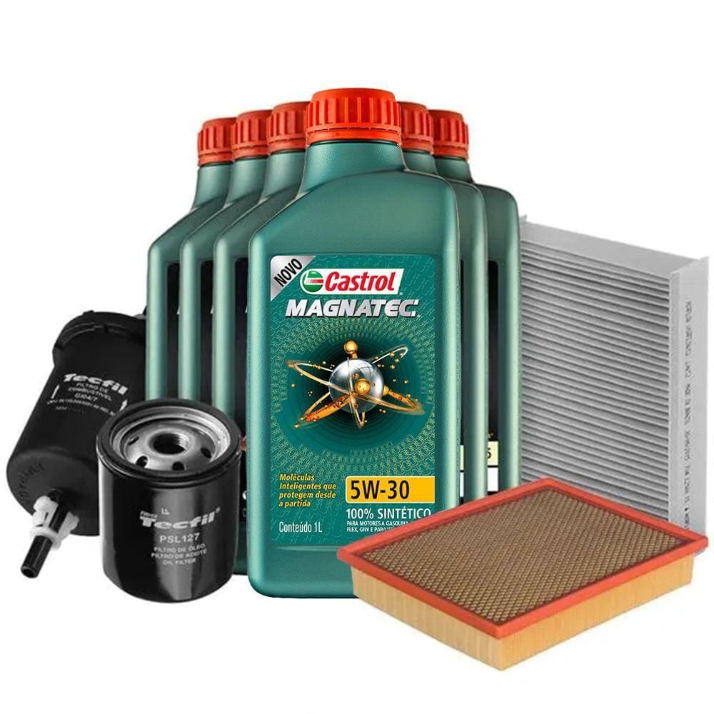 Kit Revisão Óleo 5W30 Castrol e Filtros Tecfil SW4 2.7 2017