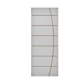 Porta de Madeira 210x92cm Espessura 3,5cm Mmc Eucaplac Frisada Tivoli Eucatex Branco Max