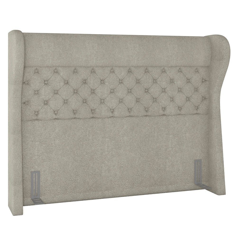 Cabeceira Cama Box Casal Queen 160cm Trinidad P02 Boucle Cru - Mpozenato