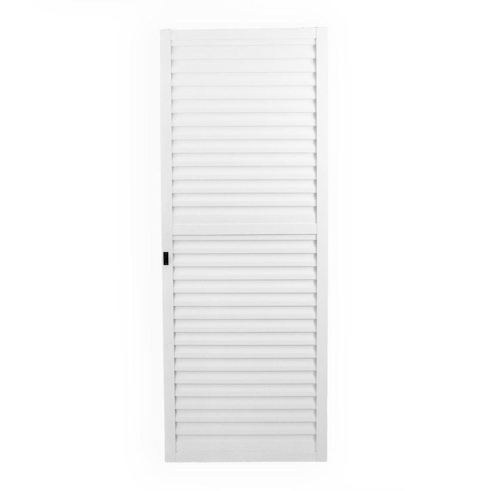 Porta de Alumínio de Correr Sobrepor 215x80cm Laminada Reversil Soft Plus MGM Branco