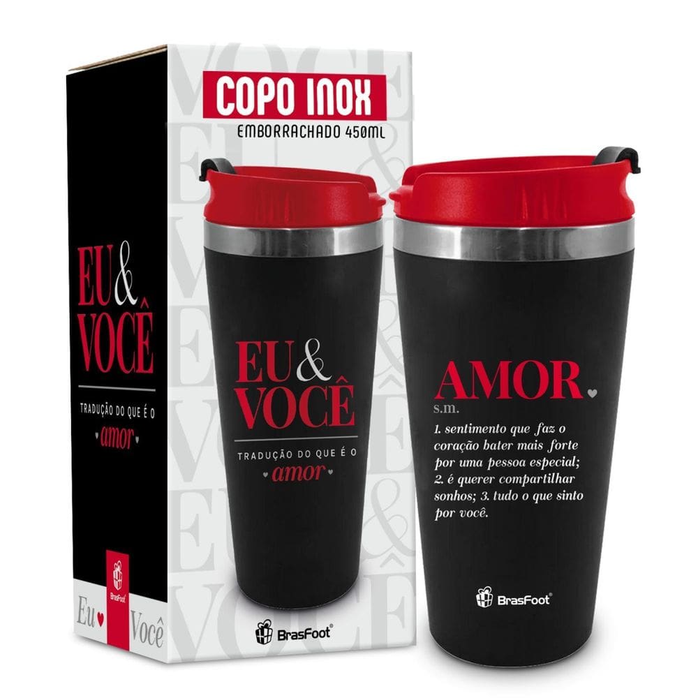 Copo Térmico Emborrachado 450ml - Ideal para Café Quente